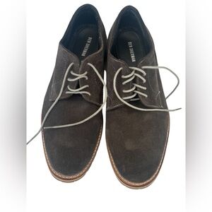Ben Sherman Brown Suede Desert Derby Shoes Mens Lace Up Casual Dress